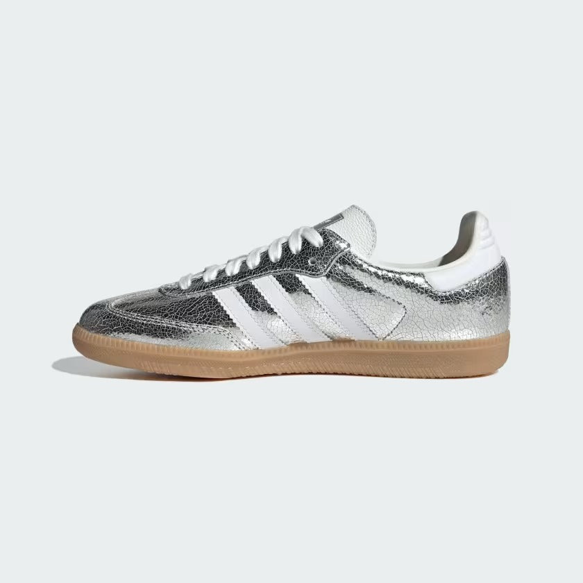 Samba OG Silver Metallic Cracked Leather