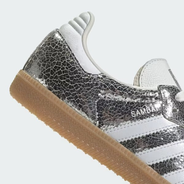 Samba OG Silver Metallic Cracked Leather