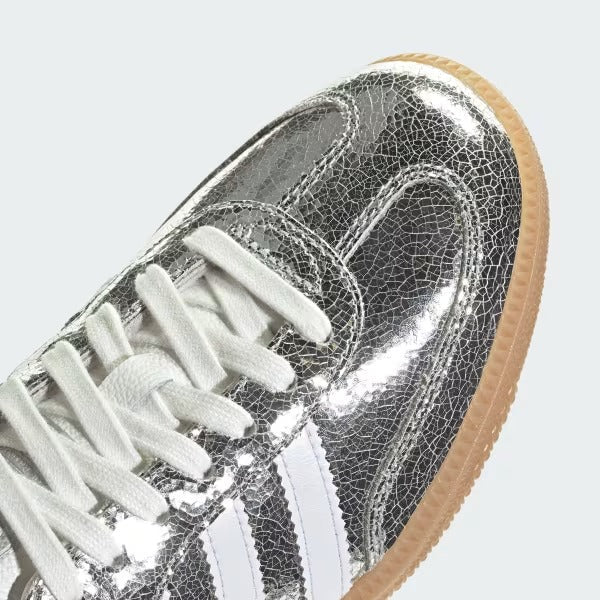 Samba OG Silver Metallic Cracked Leather