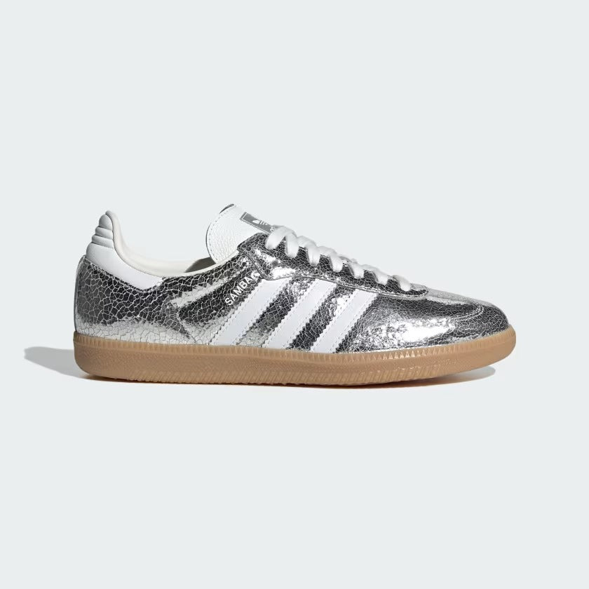 Samba OG Silver Metallic Cracked Leather