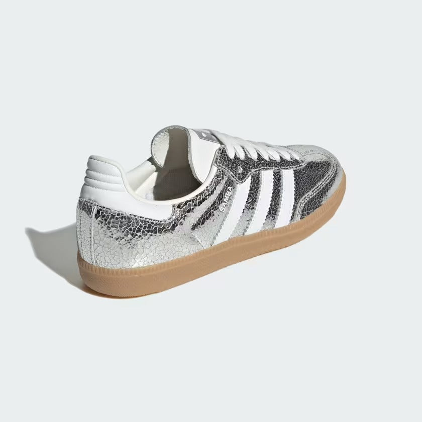 Samba OG Silver Metallic Cracked Leather