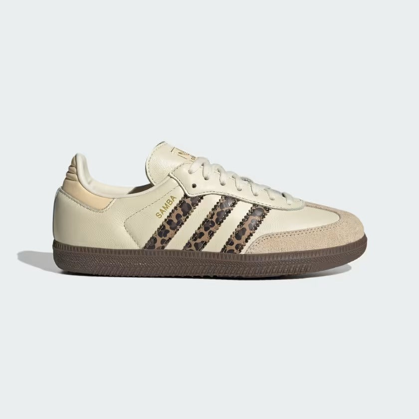 Samba OG GS Leopard Cream White